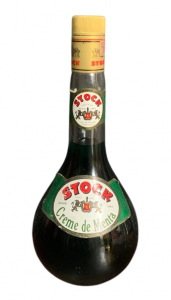 Creme de Menta Stock com infima evaporação, lacre rompido, no estado e sem garantia.
