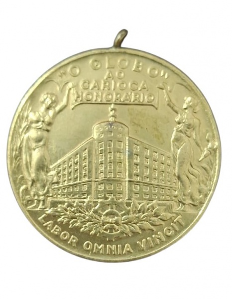 Medalha - Brasil - O Globo ao Vencedor Dia do Papai - emissão 100 pças - bronze dourado - 36mm
