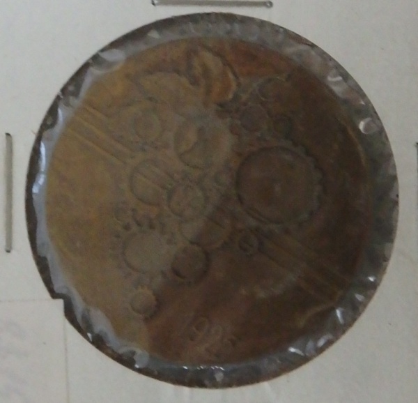 Medalha antiga- Rio Grande do Sul- Centenário da Imigração Italiana no Rio Grande do Sul- de 1975- mede 3,5 cm de diâmetro