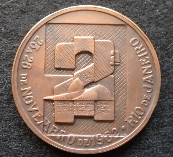 MEDALHA DA CONVENÇÃO NACIONAL DE AGENTES FISCAIS 1962 NO RIO DE JANEIRO. DIAM. 5CM