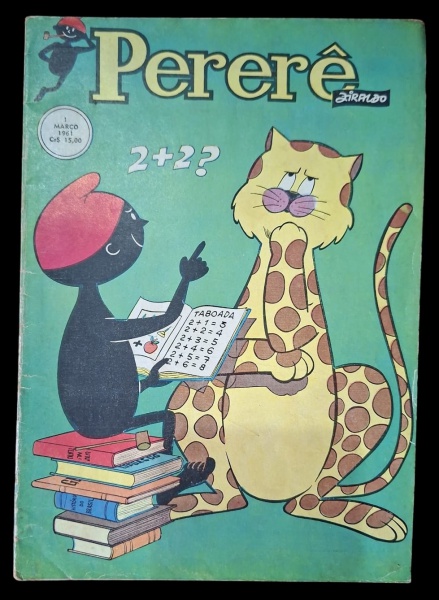 Gibi - Pererê - Ano II - n 3, Ziraldo, Publicação 1. de Março 1961 - Editora O Cruzeiro. É a primeira revista mensal solo do Saci Pererê - Contexto: "Pererê" é um marco dos quadrinhos brasileiros. Foi