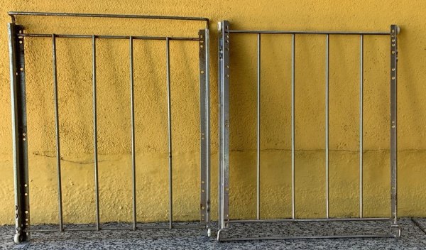 Par de calceiro em aço inox para Closet e guarda Roupas. 48cm x 40cm cada.