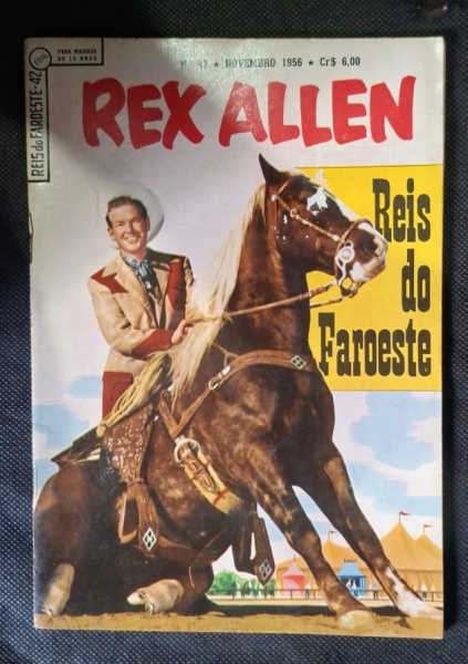 Western clássico brasileiro! HQ da Ebal, anos 50 - Rex Allen - Reis do Faroeste #42 - Novembro 1956 - - Título: Rex Allen - Reis do Faroeste #42- Editora: Ebal - Editora Brasil-América. Selo Ebal no t