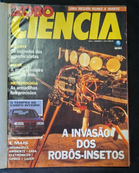 Encadernação revista Globo Ciência 1991 ano 1 do n. 1 ao n. 5.