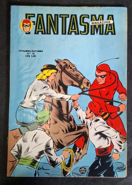 Revista Fantasma Magazine Nº 16 - Setembro-Outubro 1955 - Rio Gráfica Editora - 1. RGE começou em 1950: Rio Gráfica Editora foi fundada por Roberto Marinho. 1955 = só 5 anos de editora. Tiragem muito
