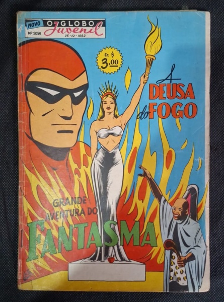 O Globo Juvenil nº 2056 - "A Deusa do Fogo" - 25/10/1952 - - Revista: O Globo Juvenil - suplemento do jornal O Globo- Nº 2056 | Data: 25-10-1952 | Preço: Cr$ 3,00- Capa: "Grande Aventura do FANTASMA: 