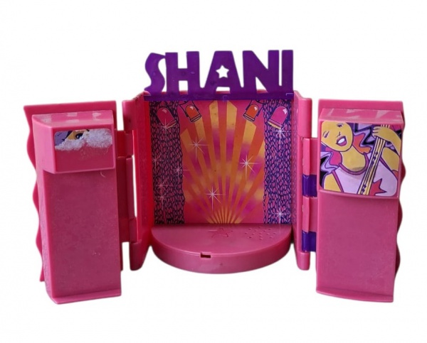 Mini Palco Shani - Mattel 1991 - Essa é raridade de colecionador! Da linha "Shani" da Mattel, concorrente da Barbie anos 90. - - Marca: Shani by Mattel - 1991- Material: Plástico rosa pink + detalhes