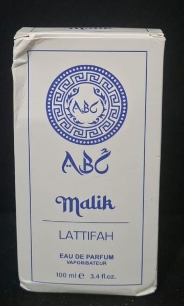 Perfume ABC Malik Lattifah - Eau de Parfum 100ml - - Marca: ABC Barakiat Lattifah- Linha: Malik - Tipo: Eau de Parfum - Vaporisateur- Tamanho: 100ml / 3.4 http://fl.oz- Caixa: Branca com detalhes azui