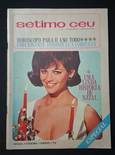 Revista Sétimo Céu Nº 119-120 - Edição Especial Dezembro 65 / Janeiro 66 - - Edição: N 119-120. Dezembro 65 - Janeiro 66. Preço de capa: Cr$ 600- Conteúdo: Horóscopo para o ano todo + Fotonovela compl