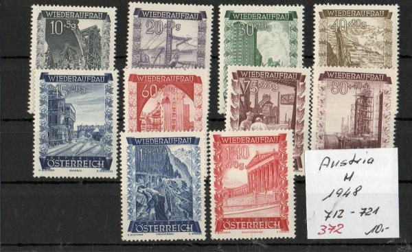 Arte . L31 - 369 / ÁUSTRIA - 1950/1953 -  YVERT  54/60 M/U - T foto 3