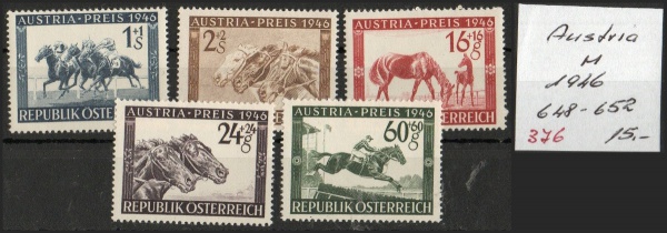 Arte . L31 - 369 / ÁUSTRIA - 1950/1953 -  YVERT  54/60 M/U - T foto 7