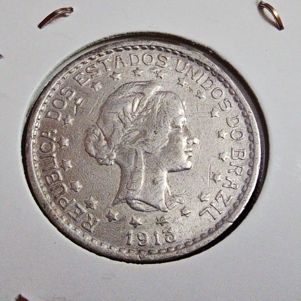 Joias . Brasil República, moeda de prata de 2000 réis de 1907. foto 1