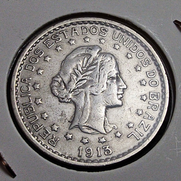 Joias . Brasil República, moeda de prata de 2000 réis de 1907. foto 4