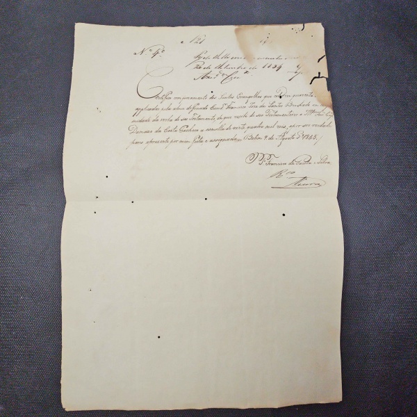 Joias . Brasil II Império, documento de venda de direitos autor foto 6