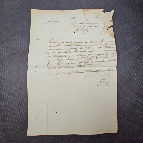 Joias . Brasil II Império, documento de venda de direitos autor foto 7