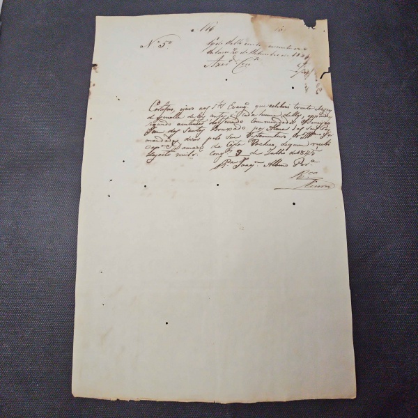 Joias . Brasil, documento particular de 1952, com selos e estam foto 1