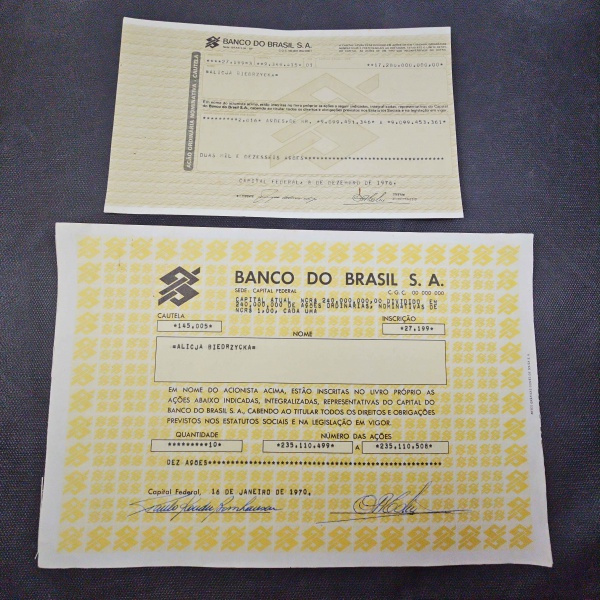 Joias . Brasil, documento particular de 1952, com selos e estam foto 6