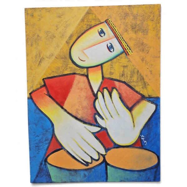Arte . Holmes Neves,  OSE,  Barcos, 105x77cm. Ass. Datado 1964 foto 4