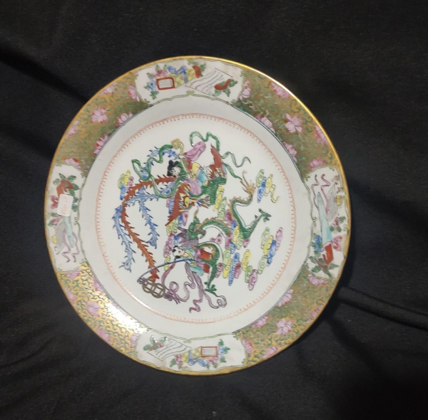 Joias . BELÍSSIMO PRATO DECORATIVO EM PORCELANA DE ORIGEM ORIEN foto 4