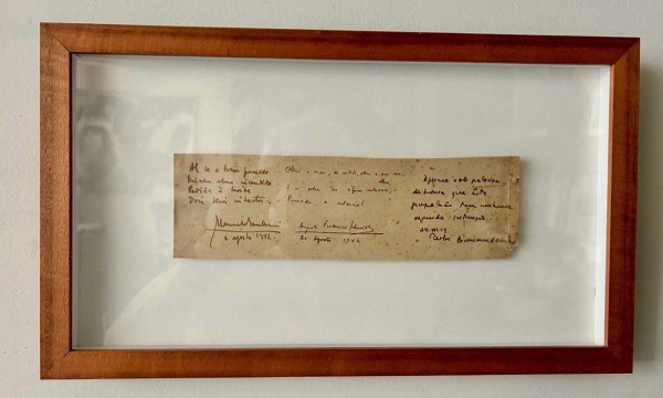 Joias . LITERATOS. Poesias manuscritas dos três mais influentes poetas brasileiros do ...