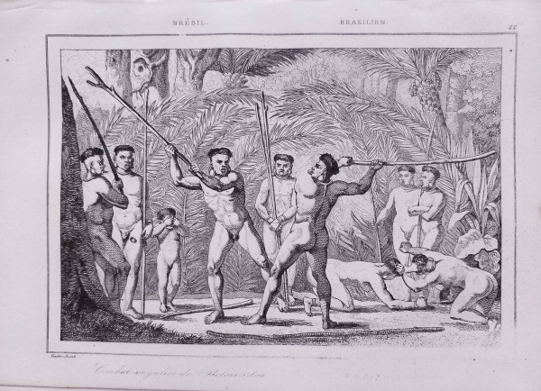 Arte . BRASIL - Gravura Original de Theodore de Bry intitulada foto 2