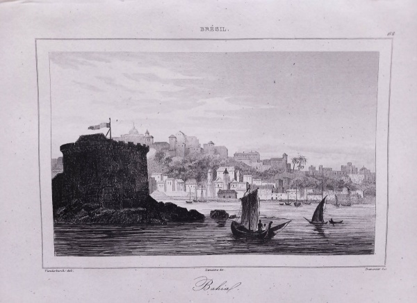 Arte . MINAS GERAIS - Gravura Original de Chaillot - Comboio d foto 3