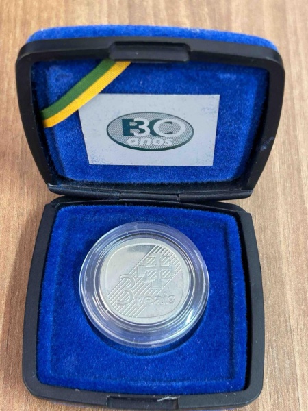 Joias . Brasil - 5 Reais de 2016 - PRATA 925, 27 Gr, 40 mm. ( J foto 3