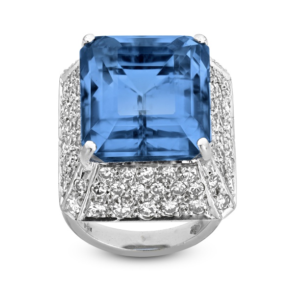 Joias . HSTERN - Anel (Joalheria: H STERN) em Ouro Branco 18K com Diamantes e Pedra ...