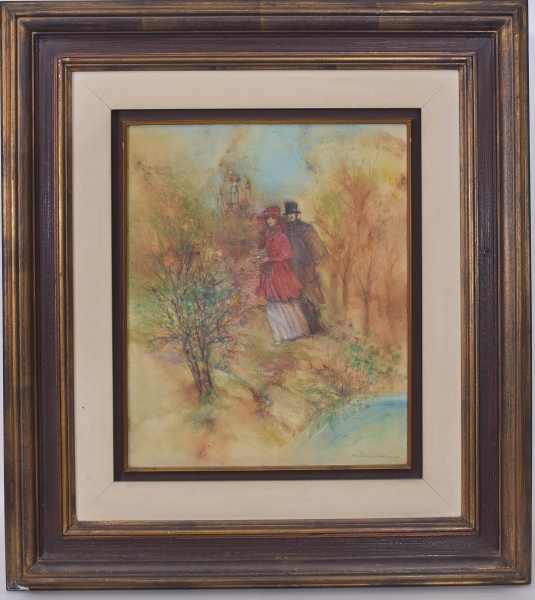Arte . GUIGNARD, Alberto da Veiga - Paisagem de Ouro Preto. Ól foto 2