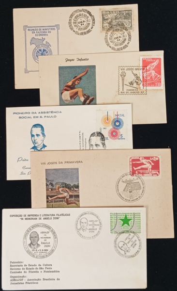 Joias . Brasil - Seleção de antigos inteiros postais, circulado foto 3