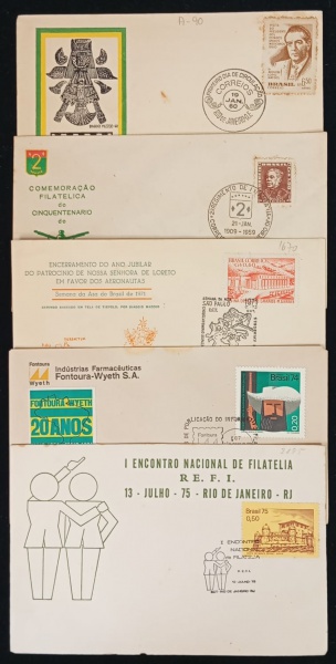 Joias . Brasil - Seleção de antigos inteiros postais, circulado foto 5