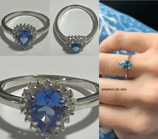 Joias . COLAR EM PRATA 950 COM ZIRCONIA ROSA - BÉLISSIMO COLAR foto 3