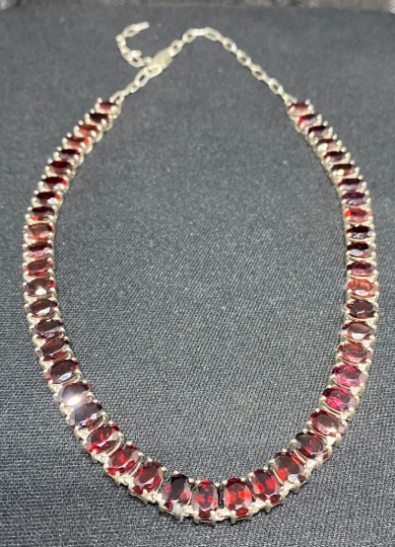 Joias . COLAR EM PRATA 950 COM ZIRCONIA ROSA - BÉLISSIMO COLAR foto 5