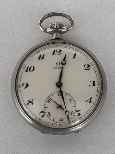 Relogios . RELOGIO DE BOLSO OMEGA, CIRCA DECADA DE 1940, EM METAL, MOVIMENTO MECANICO DE ...