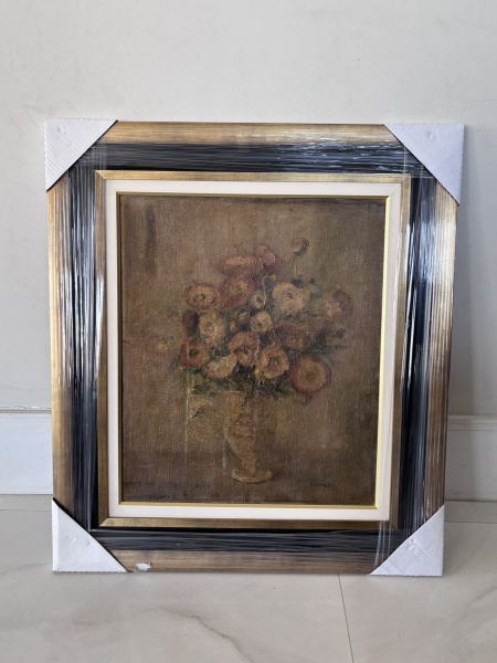 Arte . ALDO BONADEI (1906-1974)  "VASO COM FLORES"; PINTURA ÓLEO SOBRE TELA ...