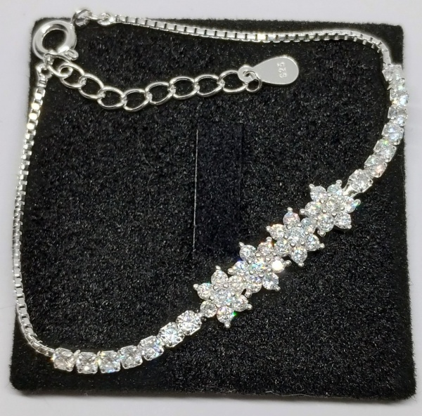 Joias . Pulseira produzida em PRATA DE LEI COM CONTRASTE DE TEOR 925ML, lindo design ...