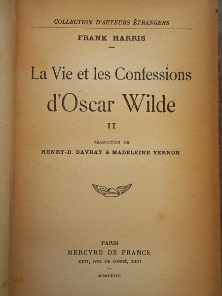 Arte . Oscar Wilde - De Profundis - bom exemplar, sinal de aci foto 1