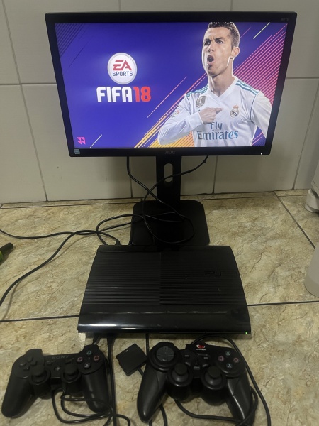 Joias . Video Game Play 3  com um  Jogo  original dois controles e monitor  tudo ...
