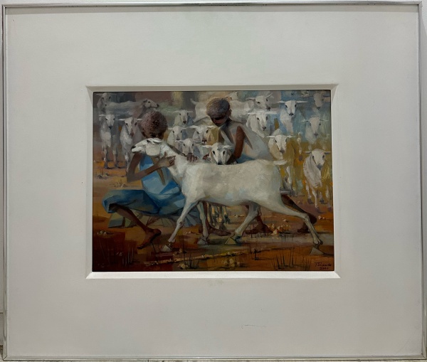 Arte . BIANCO - Quadro do famoso pintor Bianco, óleo sobre alcatex, representando ...