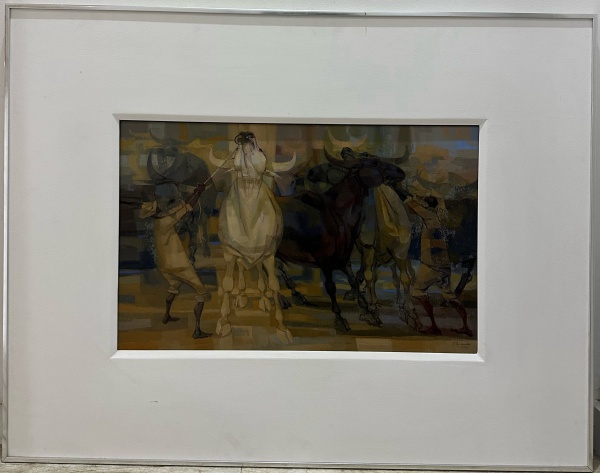 Arte . BIANCO - Quadro do famoso pintor Bianco, óleo sobre alcatex, representando ...