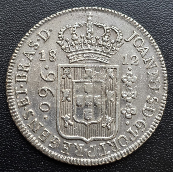 Joias . Moeda do Brasil - Patacão 960 Réis 1812 B - P-397 - Prata (.896) - 26.89 g - ...