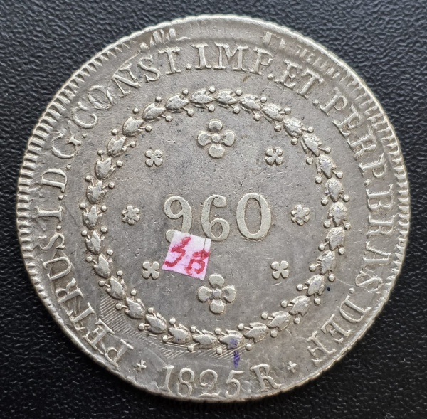 Joias . Moeda do Brasil - Patacão 960 Réis 1825 R - P-506 (30 Tulipas) - Var. 3B-C - ...