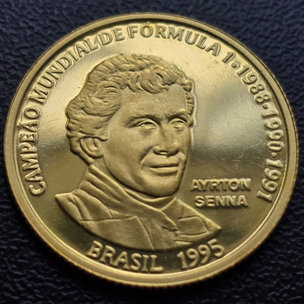 Joias . Moeda de Ouro do Brasil - 20 Reais 1995 - O-739 - Ouro (.900) - 8g - 22 mm - ...