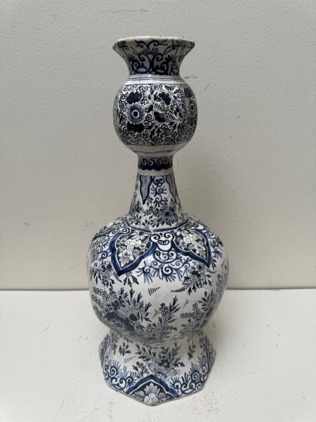Joias . Johannes Van Duijn, imponente vaso em cerâmica Delft holandesa, ricamente ...