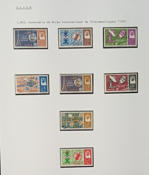 Joias . Qatar (1966) - Série completa nova + Envelope circulado foto 5