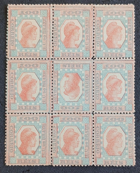 Joias . Brasil (79Q) tintureiro 100 réis - Par tete - beche sem foto 2