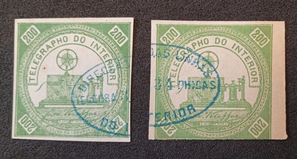 Joias . Brasil (79Q) tintureiro 100 réis - Par tete - beche sem foto 6