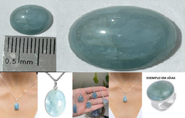 Joias . TURMALINA PARAIBA AFRICANA -  LAPIDAÇÃO GOTA  - COR AZU foto 2