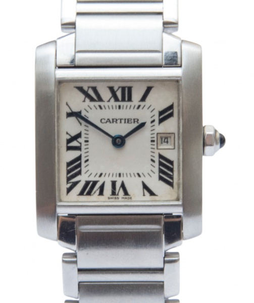 Relogios . RELÓGIO CARTIER TANK FRANÇAISE. MOVIMENTO QUARTZ, TAMANHO 25X30, CAIXA EM AÇO, ...