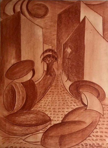 Arte . Aldemir Martins (1922-2006).. Rinha de galos. Aquarela foto 2